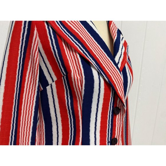 Vintage 60s  Union Made Jon Peters women's blazer striped button front size 9/10 - Picture 9 of 16